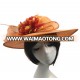 ABPF Wide Brim Orange Sinamay Fabric Derby Church Party Hats