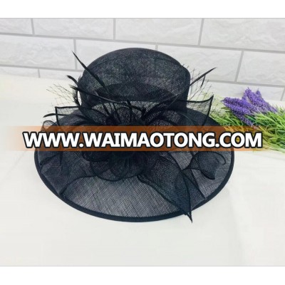 ABPF 2018 New Fashion Ladies Sinamay Fabric Wedding Church Hats