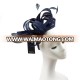 ABPF Navy Bowknot Sinamay Feather Fascinators For Women Royal Wedding Hats