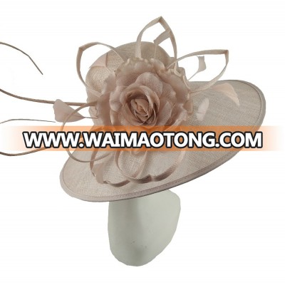 ABPF Wide Brim Sinamay Fabric Ladies Derby Dresses Church Party Hats