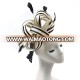 ABPF NaturalBlack Bowknot Sinamay Feather Fascinators For Women Royal Wedding Hats